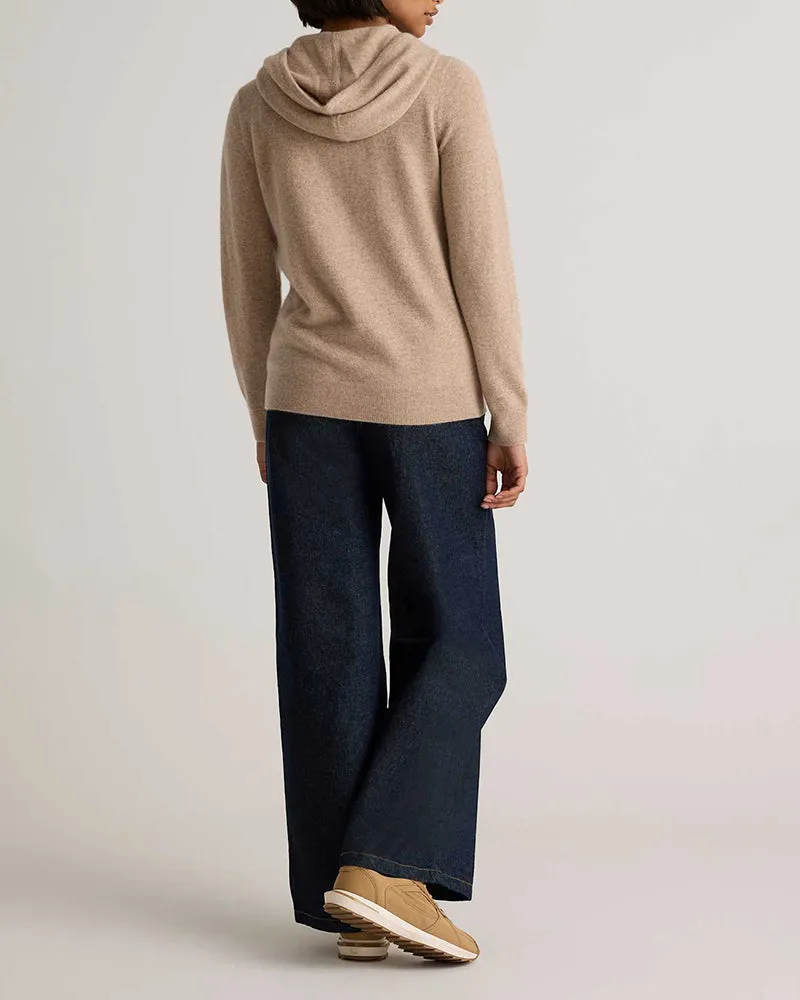 100% Cashmere Full-Zip Cardigan Hoodie