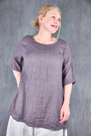 1210 Linen Simple Tunic Flint-U