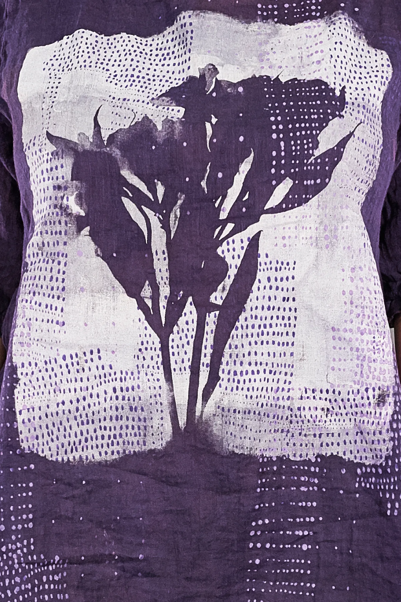 1210 Linen Simple Tunic Violet Ink-P size 2