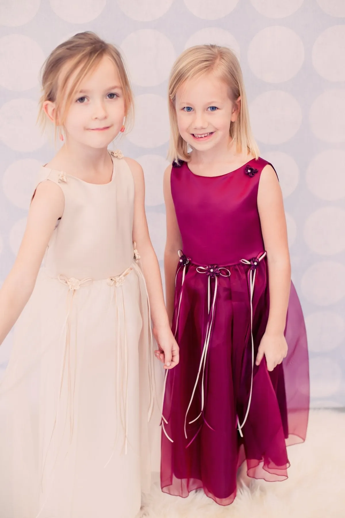 149 Organza Rosebud & Ribbon Girls Dress