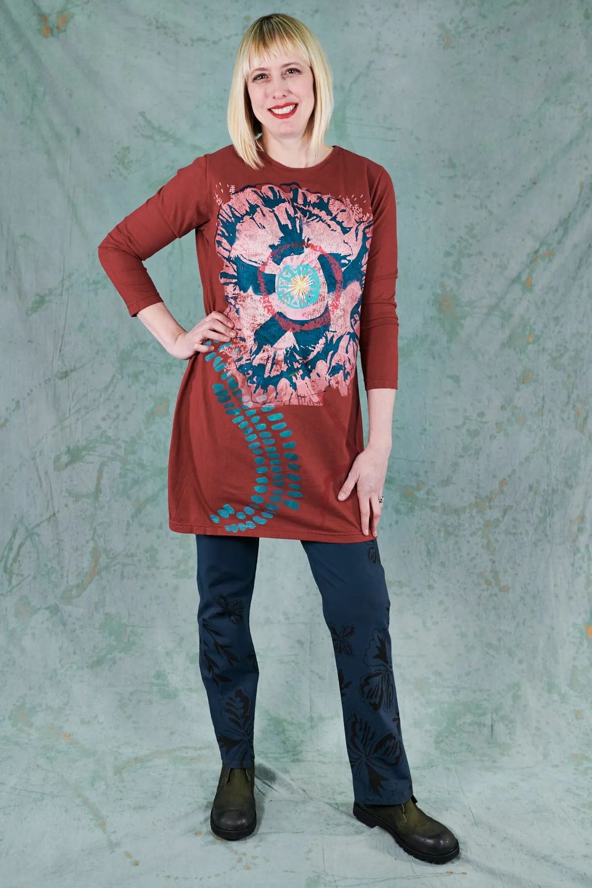 1571 Simple Tunic-Nepal-Poppy Daydream