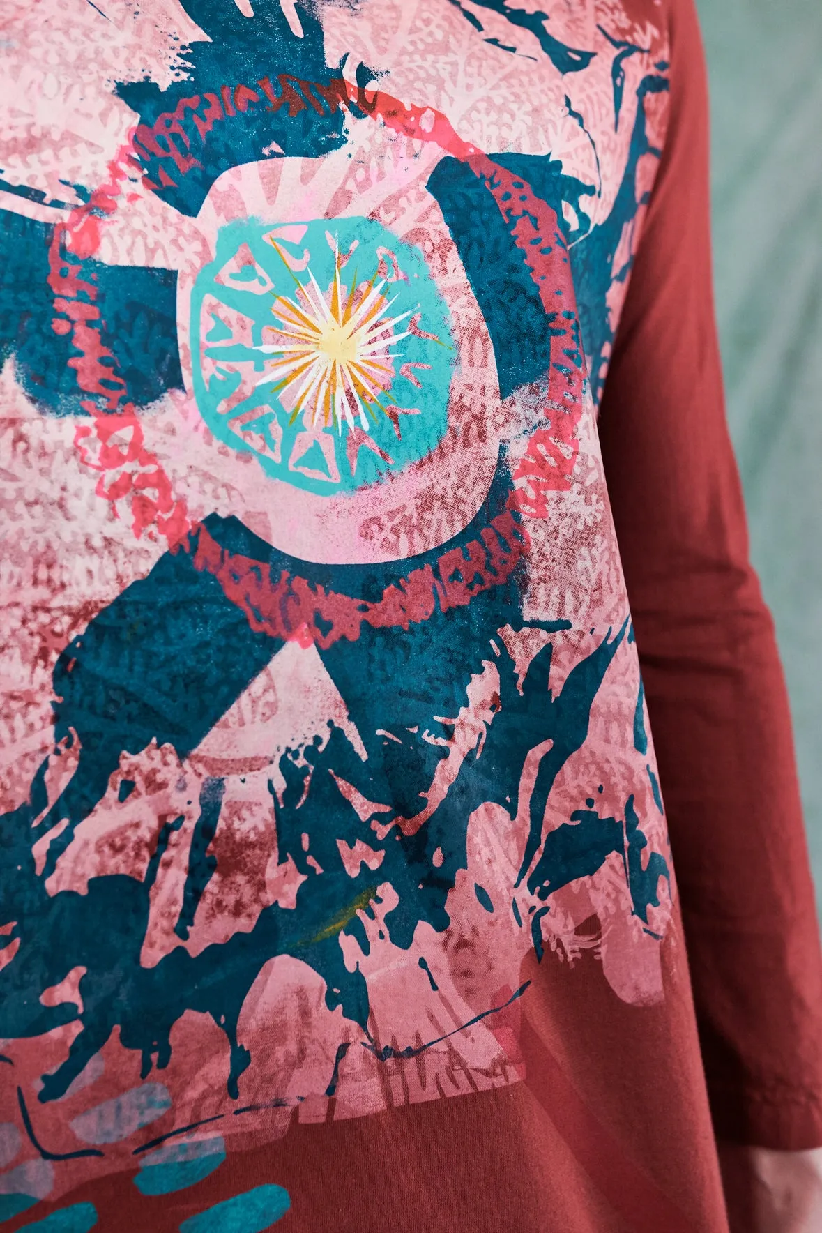 1571 Simple Tunic-Nepal-Poppy Daydream