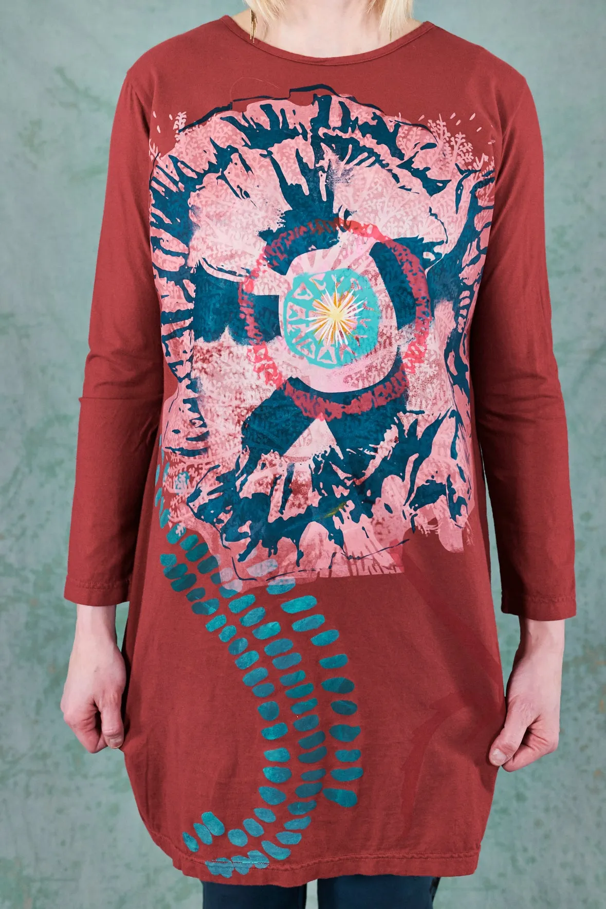 1571 Simple Tunic-Nepal-Poppy Daydream