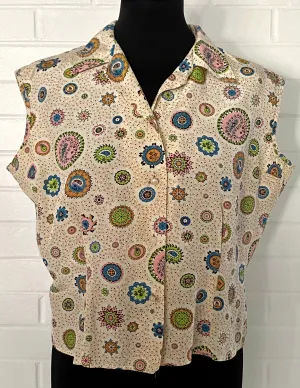 1950s Country Set Sleeveless Blouse