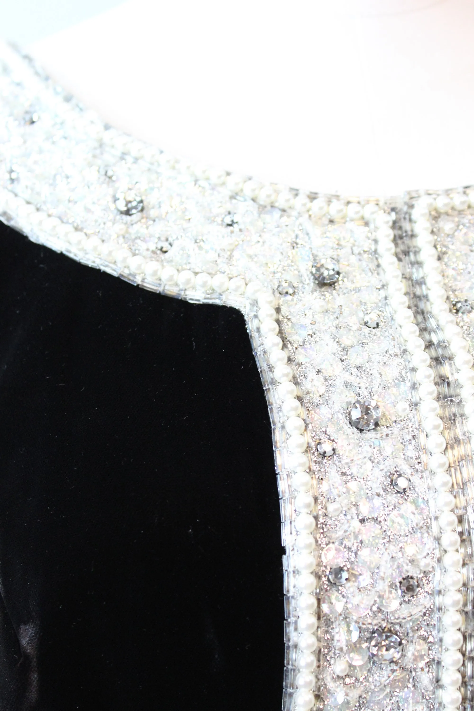 1960s JACK BRYAN velvet gem ENCRUSTED dress xs | new fall