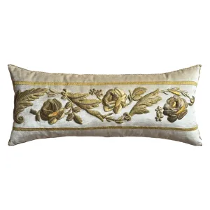 19th C. Antique European Raised Gold Metallic Embroidery (#E052724 | 13 x 30")