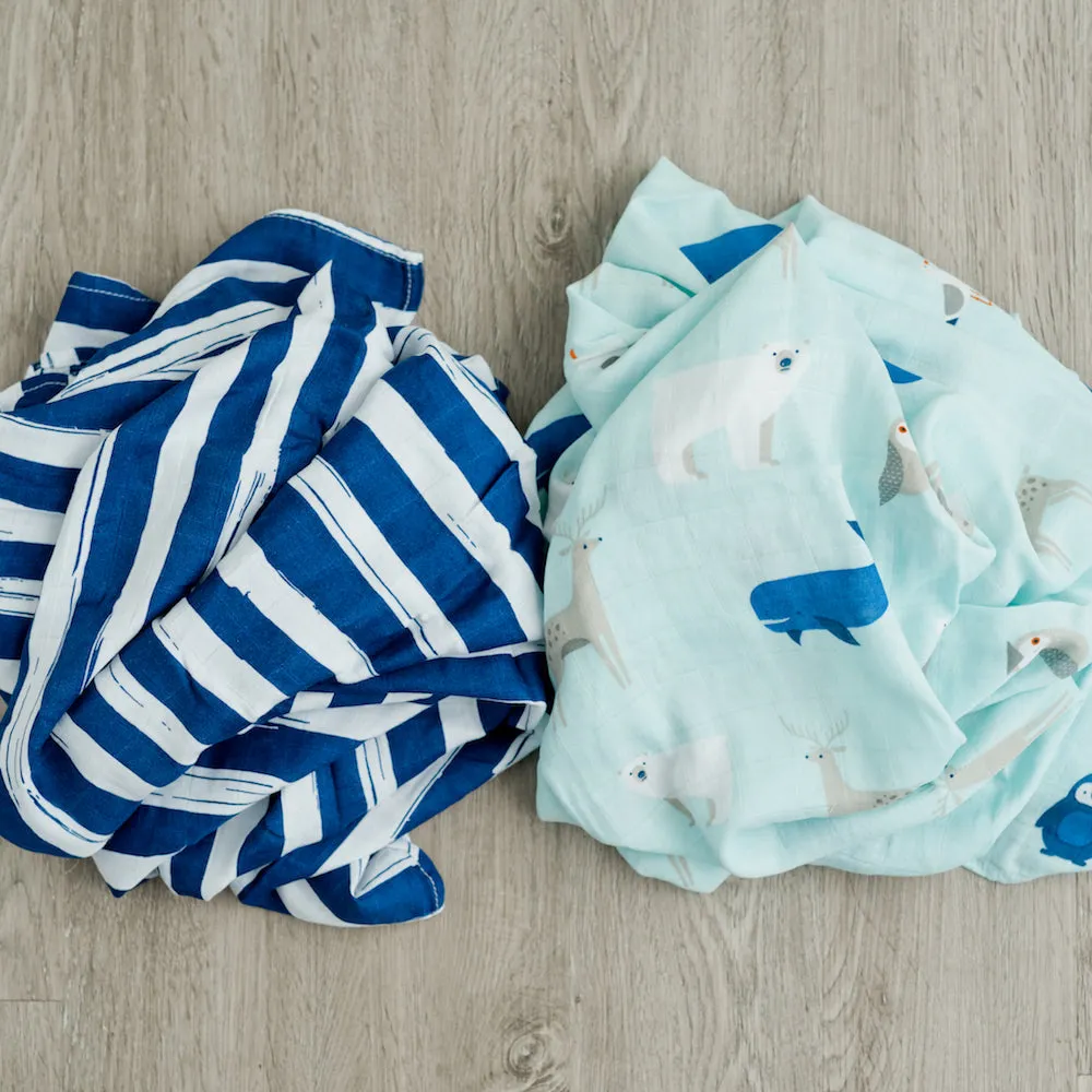 2-Pack Arctic World Bamboo Muslin Swaddle Blankets