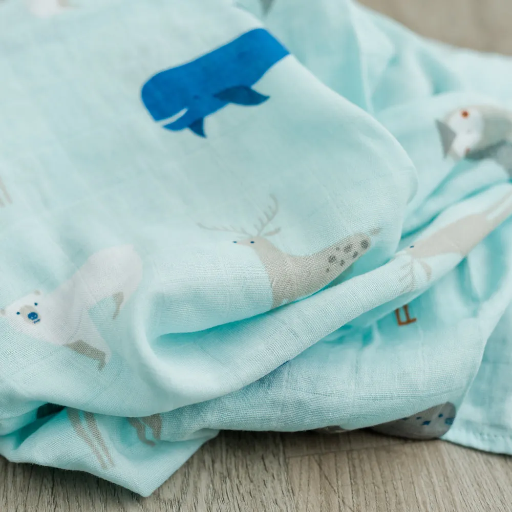 2-Pack Arctic World Bamboo Muslin Swaddle Blankets