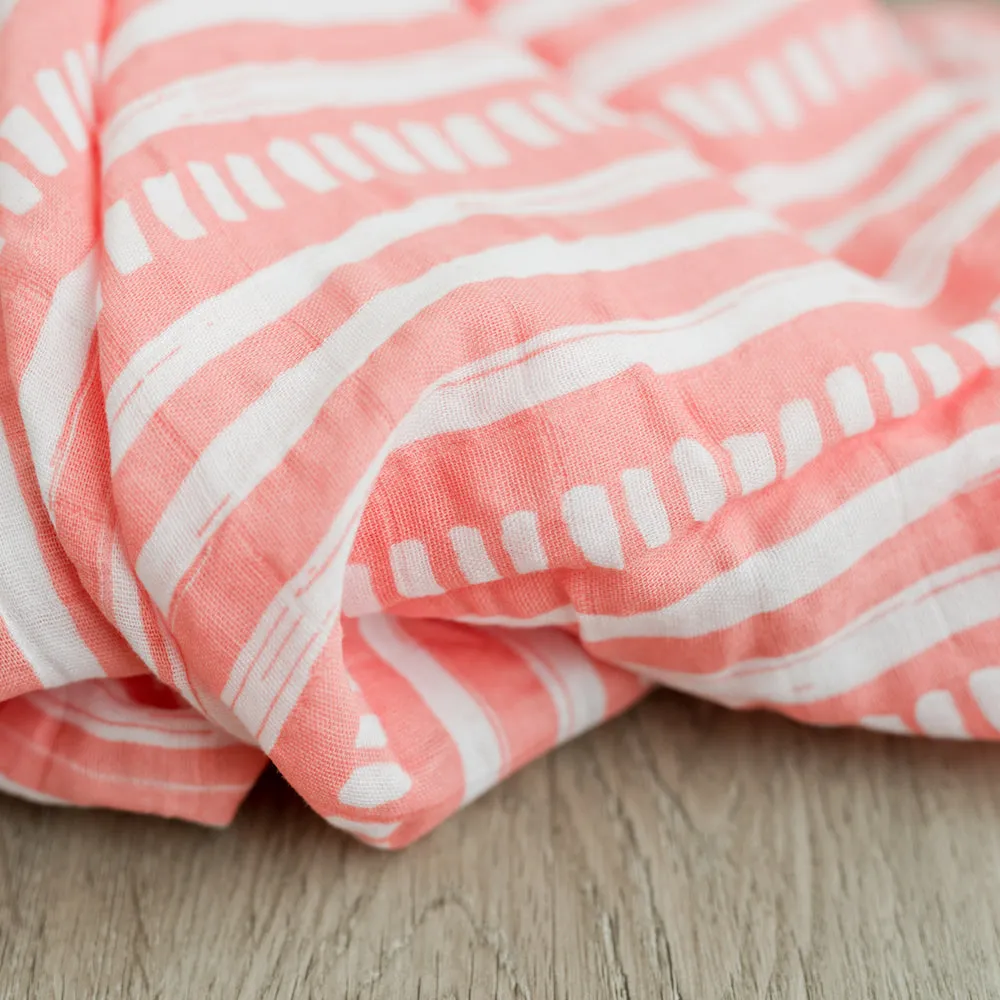 2-Pack Sunrise Bloom Bamboo Muslin Swaddle Blankets