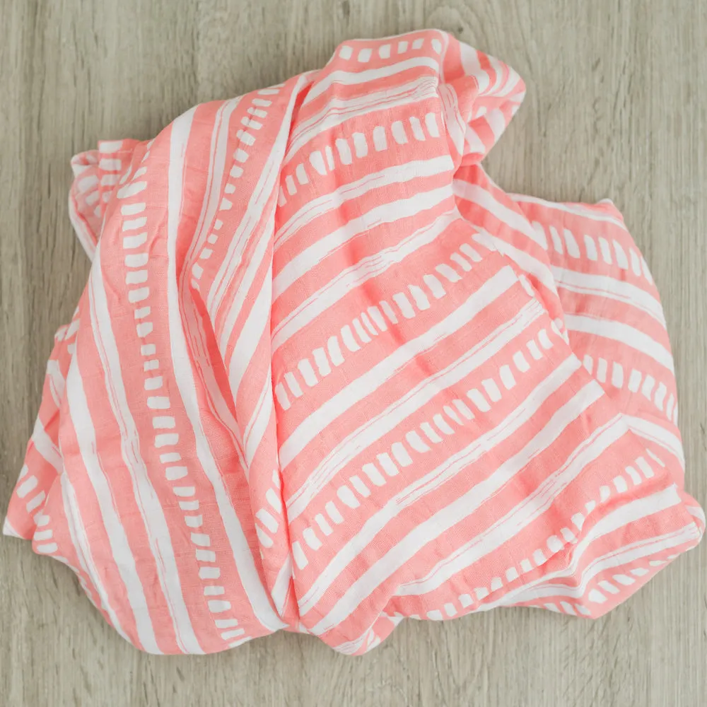 2-Pack Sunrise Bloom Bamboo Muslin Swaddle Blankets