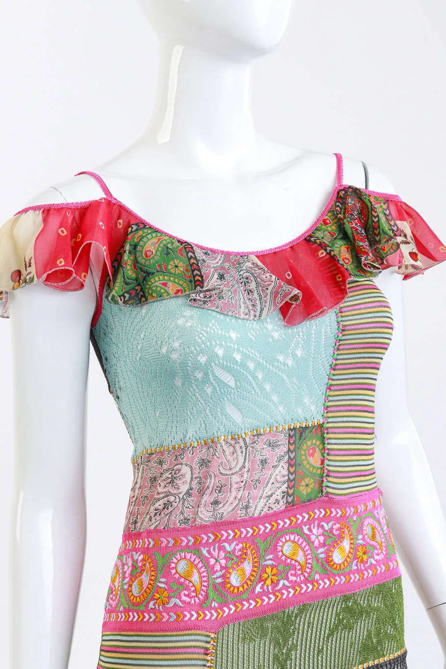 2003 F/W Paisley Patchwork Coin Charm Dress