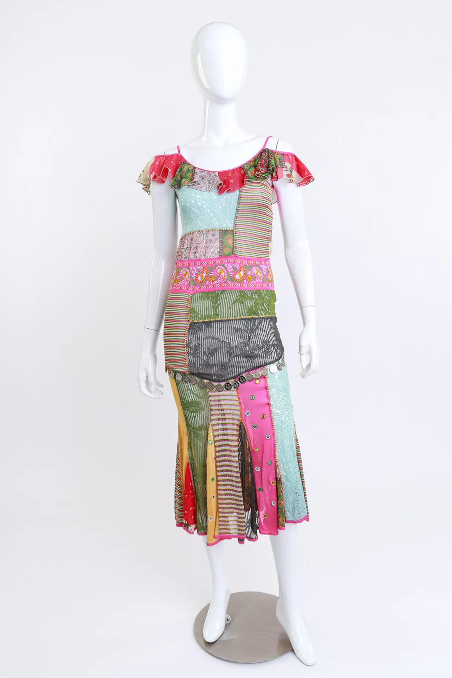 2003 F/W Paisley Patchwork Coin Charm Dress
