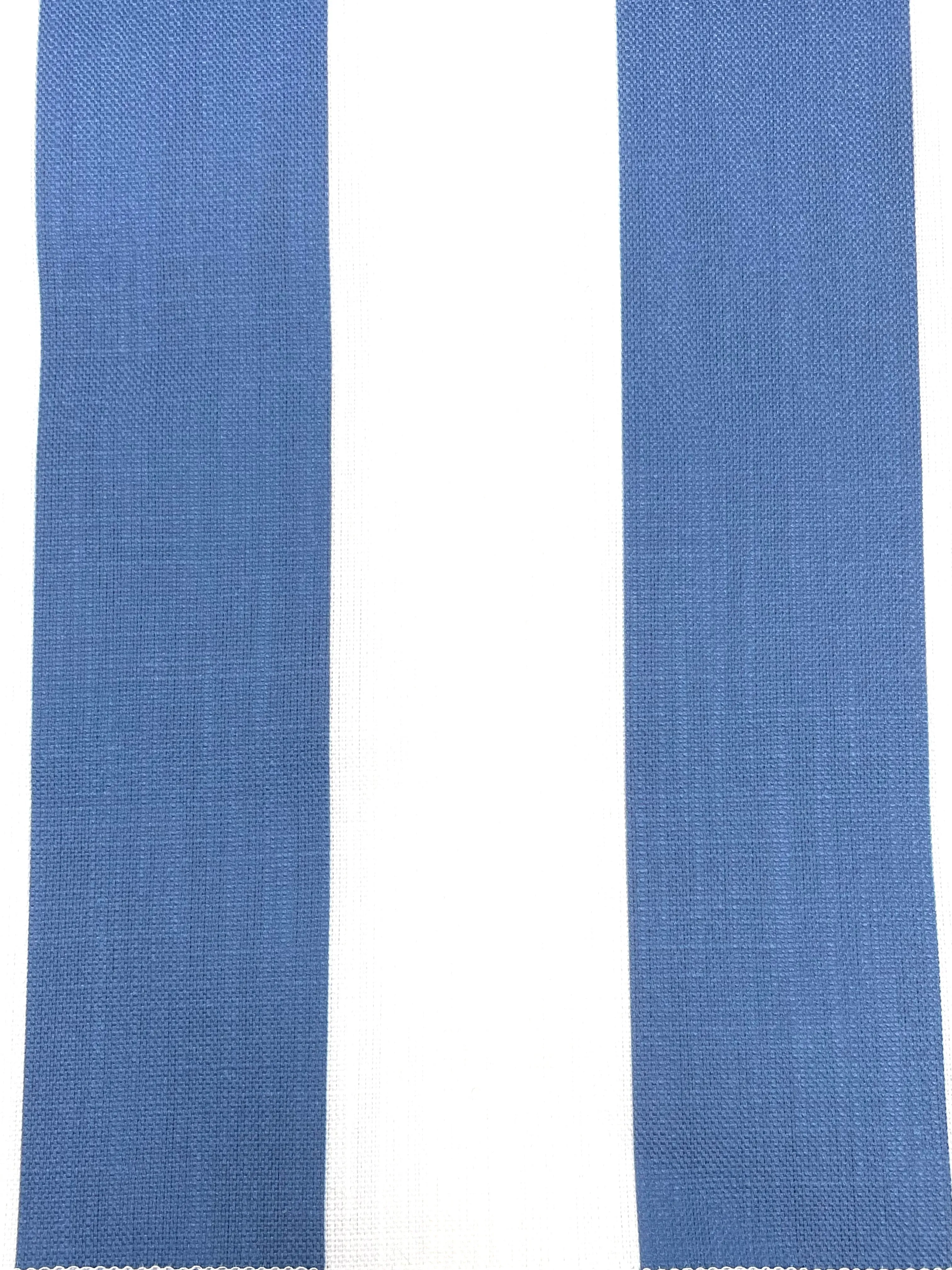 2" Stripe Faux Linen Flat Relaxed Roman Shade/CL1092