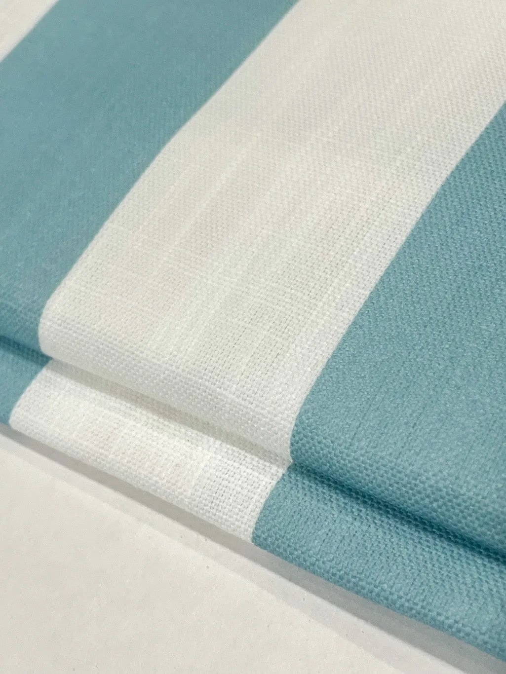 2" Stripe Faux Linen Flat Relaxed Roman Shade/CL1092