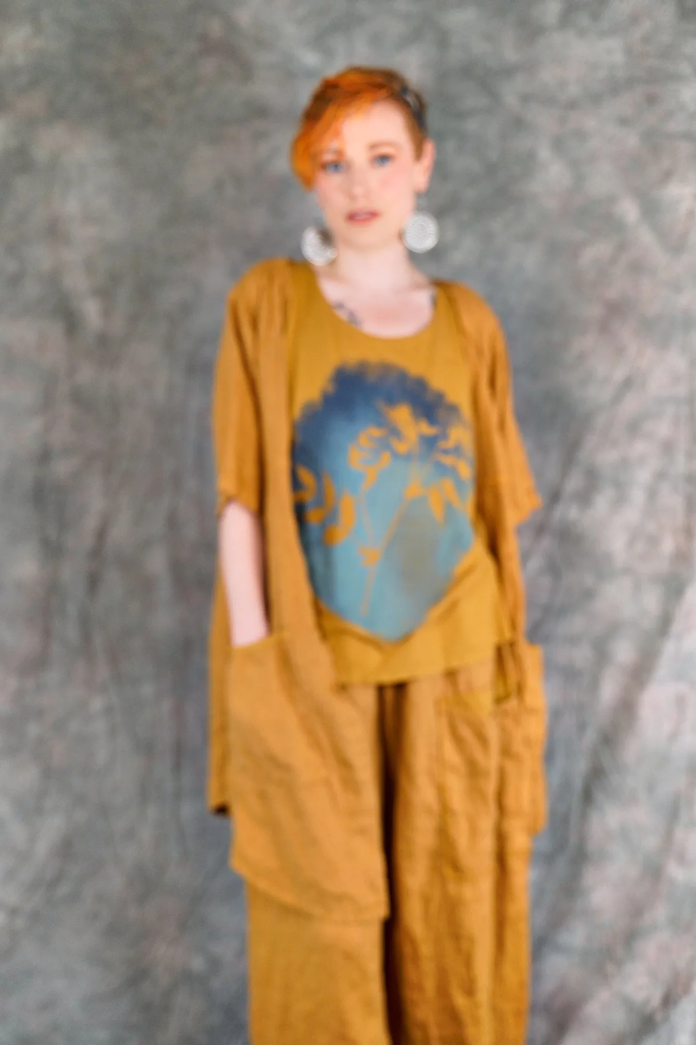 5306 Contrast Cardi Antique Bronze-P