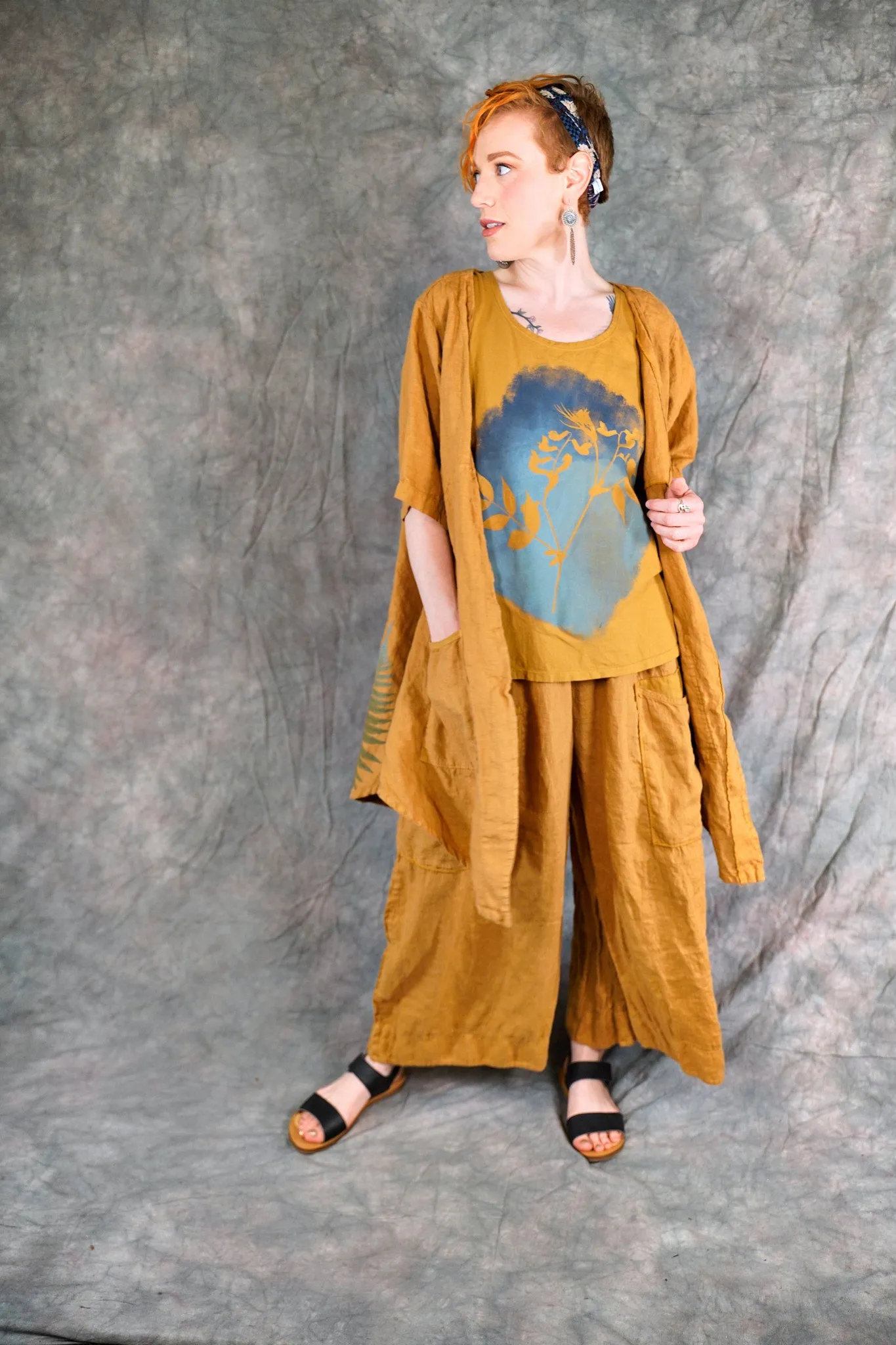 5306 Contrast Cardi Antique Bronze-P