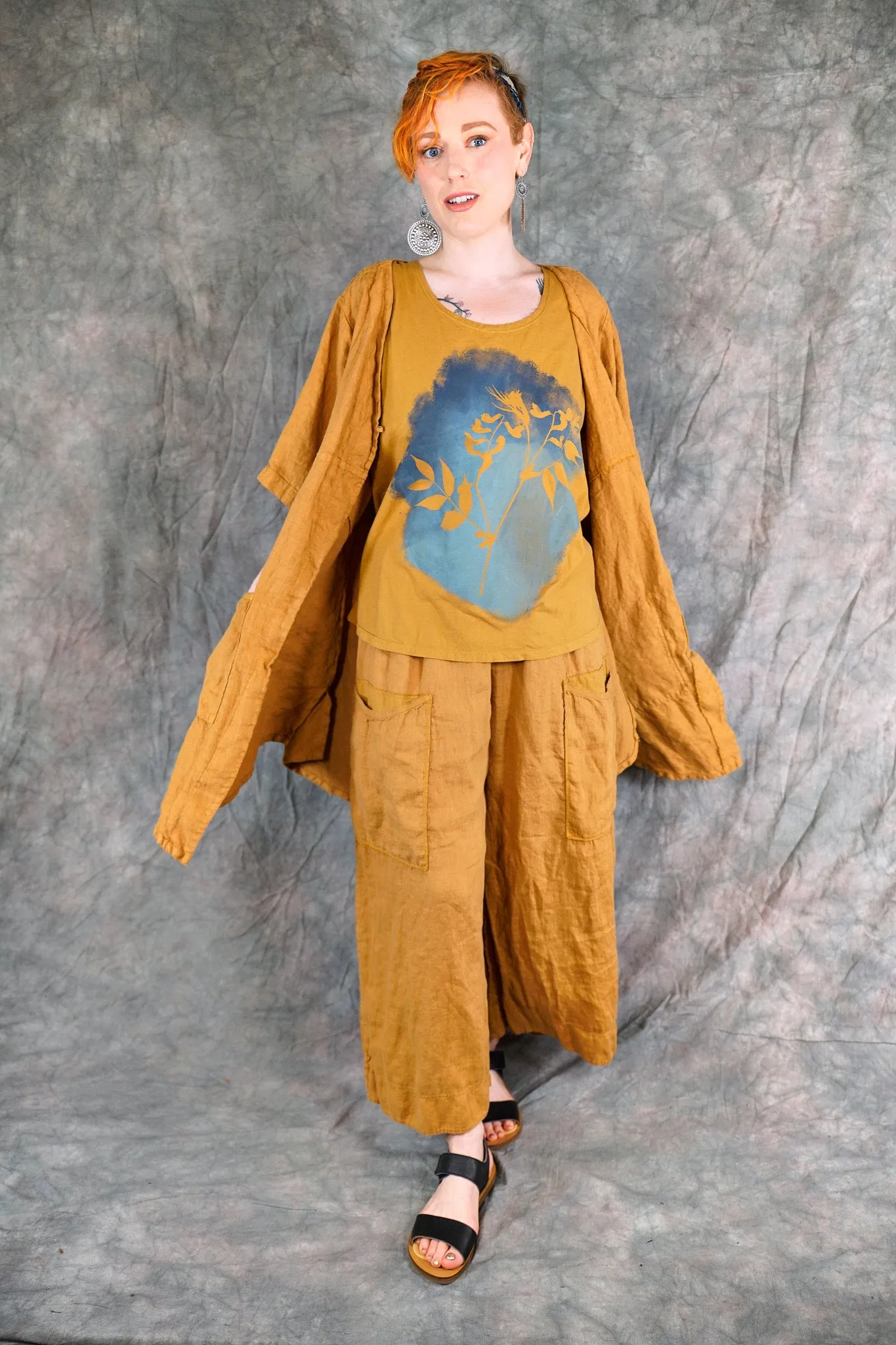 5306 Contrast Cardi Antique Bronze-P