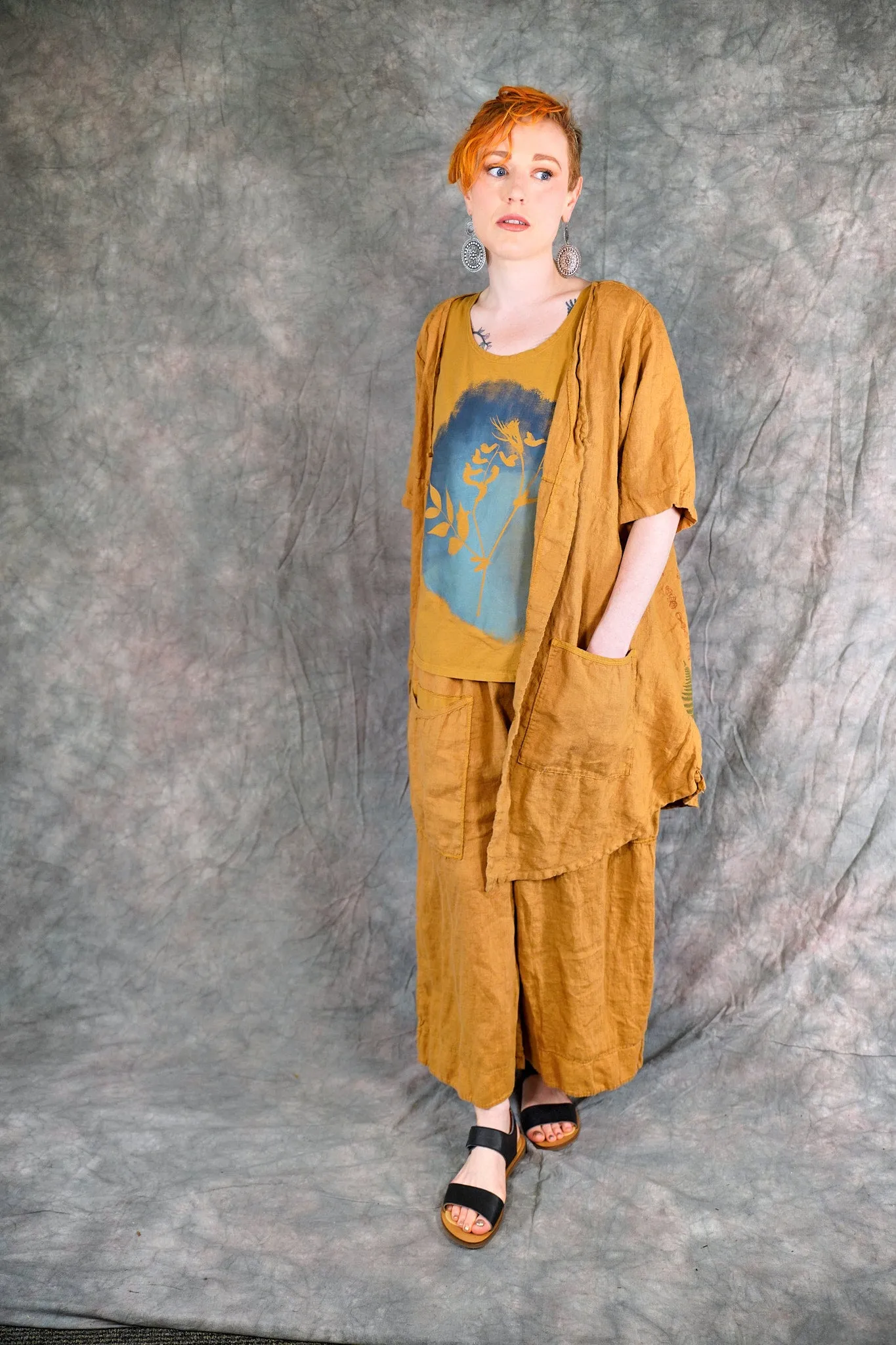 5306 Contrast Cardi Antique Bronze-P