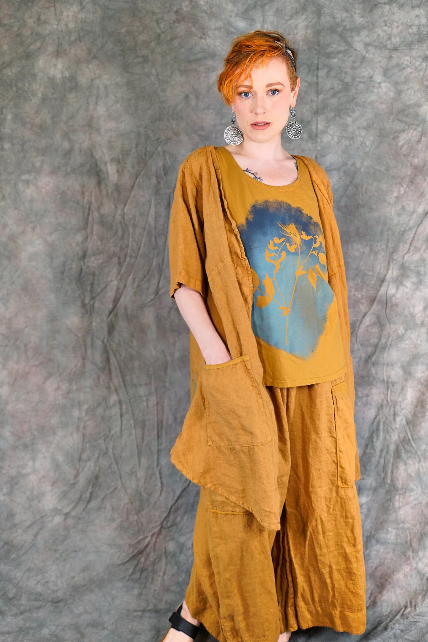 5306 Contrast Cardi Antique Bronze-P