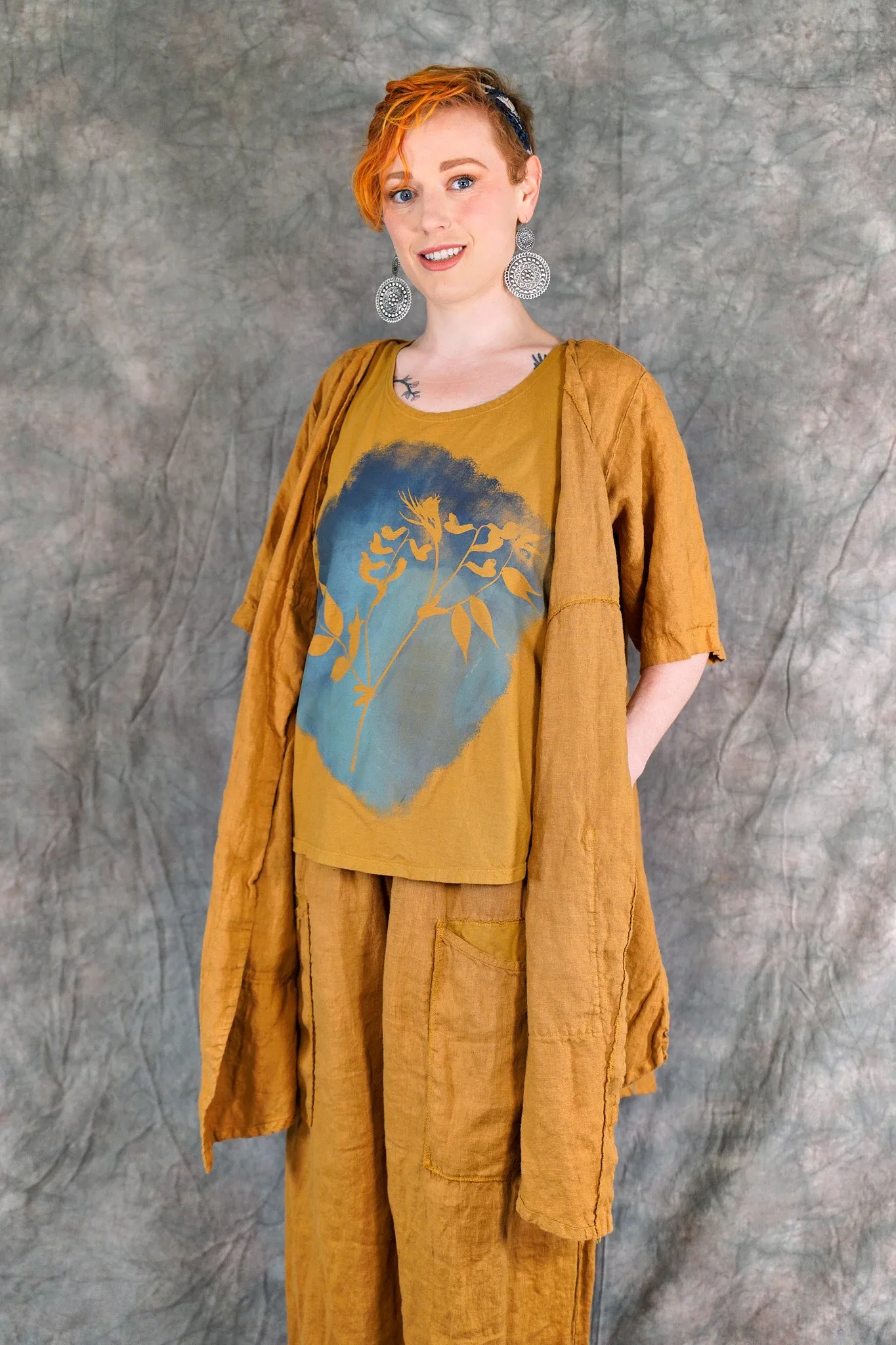 5306 Contrast Cardi Antique Bronze-P