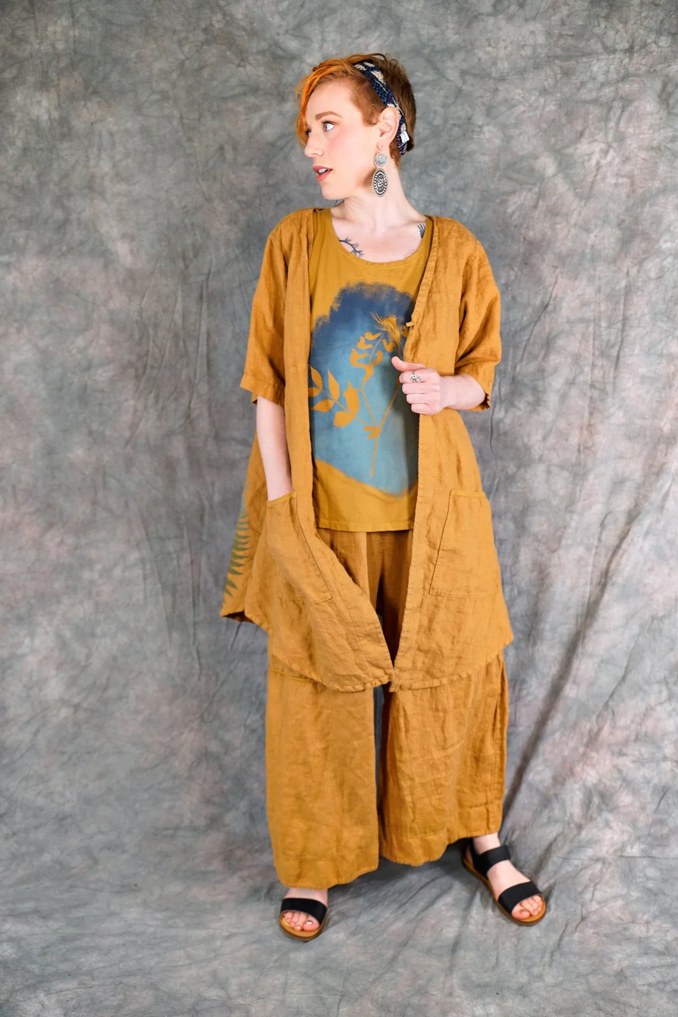 5306 Contrast Cardi Antique Bronze-P