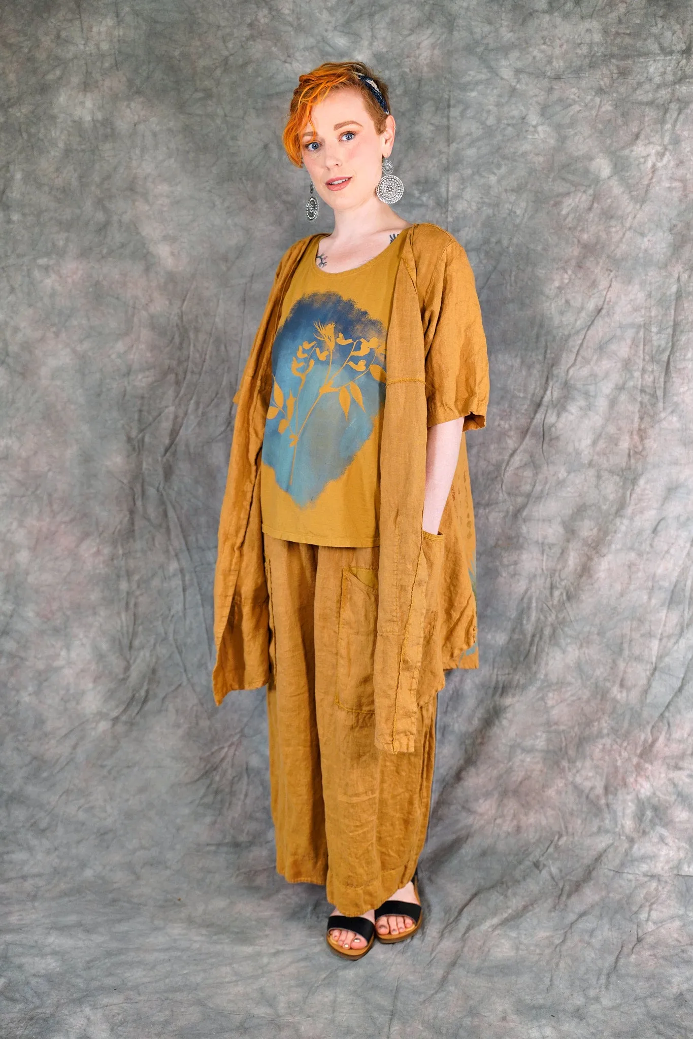 5306 Contrast Cardi Antique Bronze-P