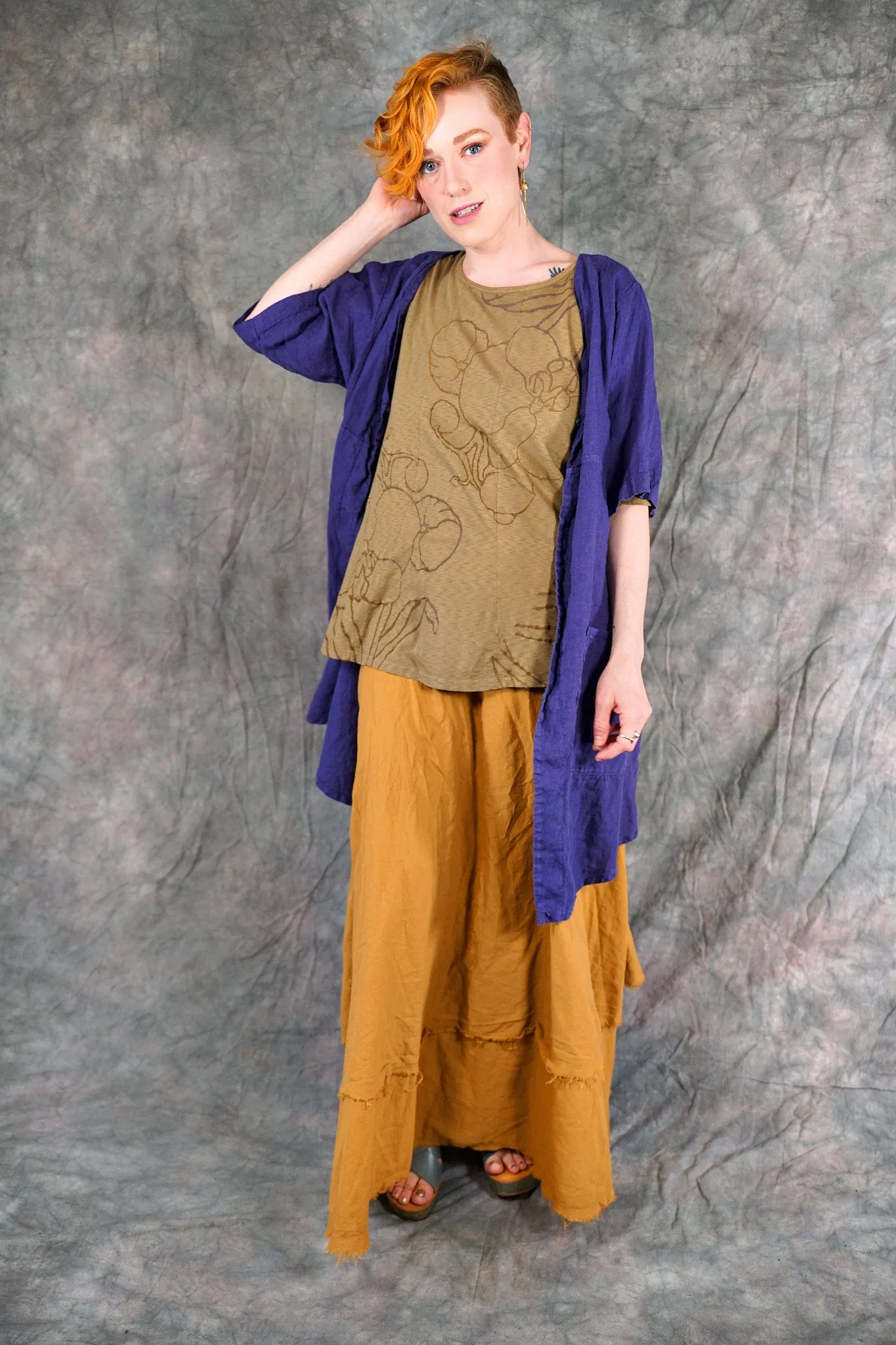 5306 Contrast Cardi Ultraviolet-P