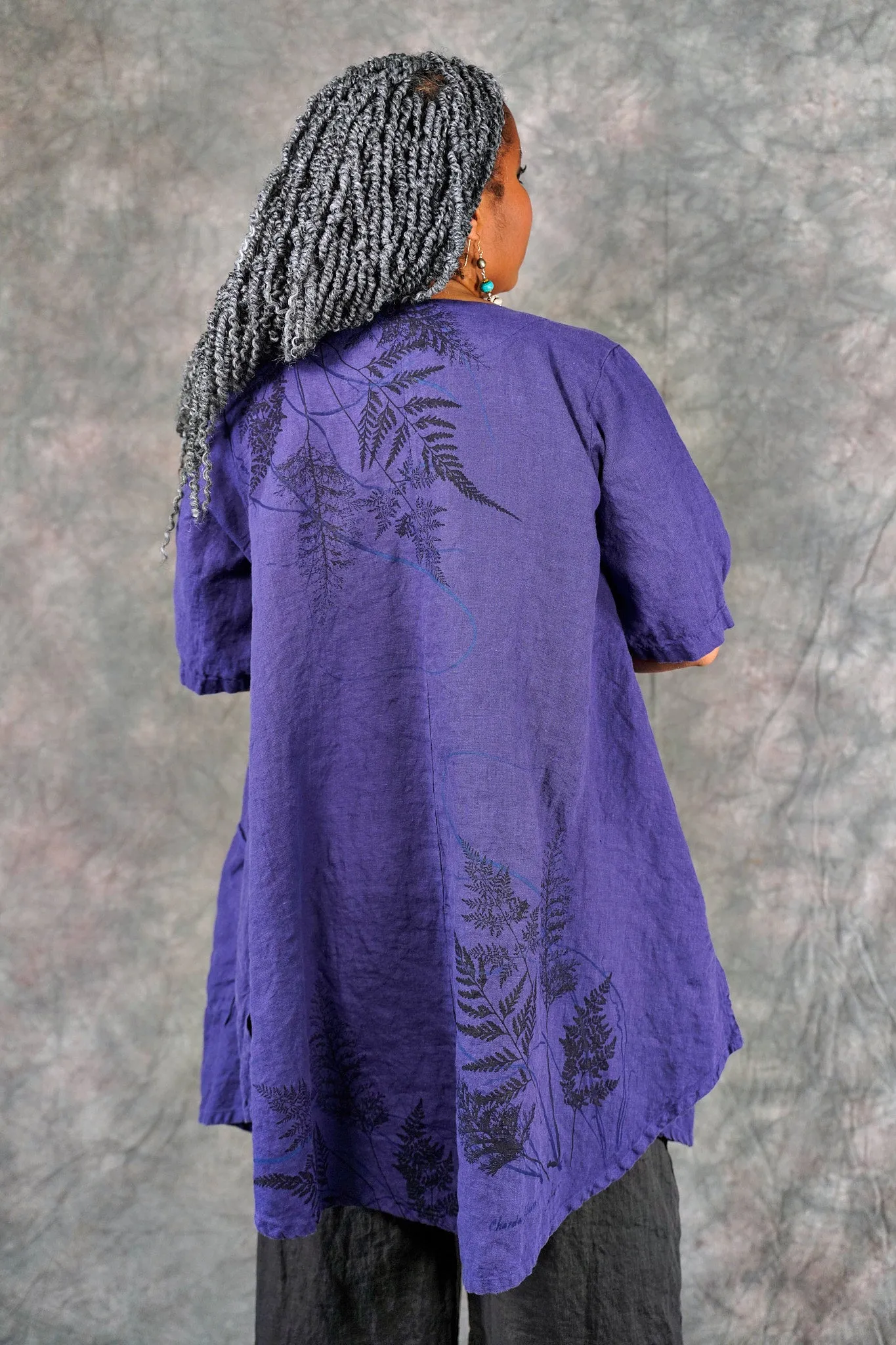 5306 Contrast Cardi Ultraviolet-P