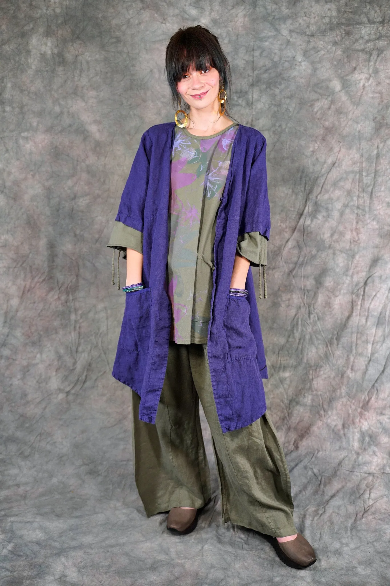 5306 Contrast Cardi Ultraviolet-P