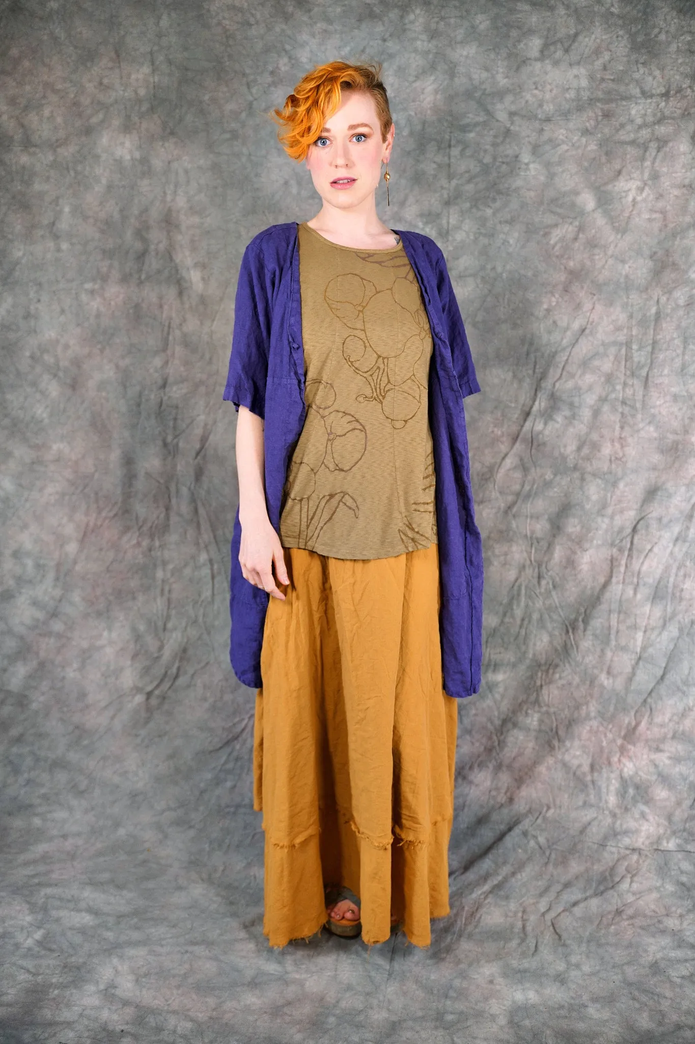 5306 Contrast Cardi Ultraviolet-P