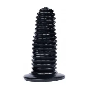 9.75-inch Vinyl Massive Black Dildo with Suction Cup Base