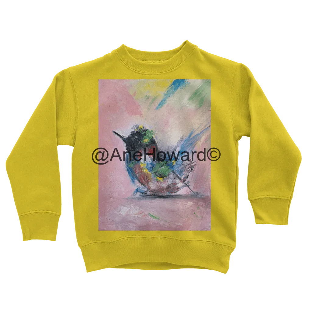Abstract Bird Classic Kids Cotton Sweatshirt