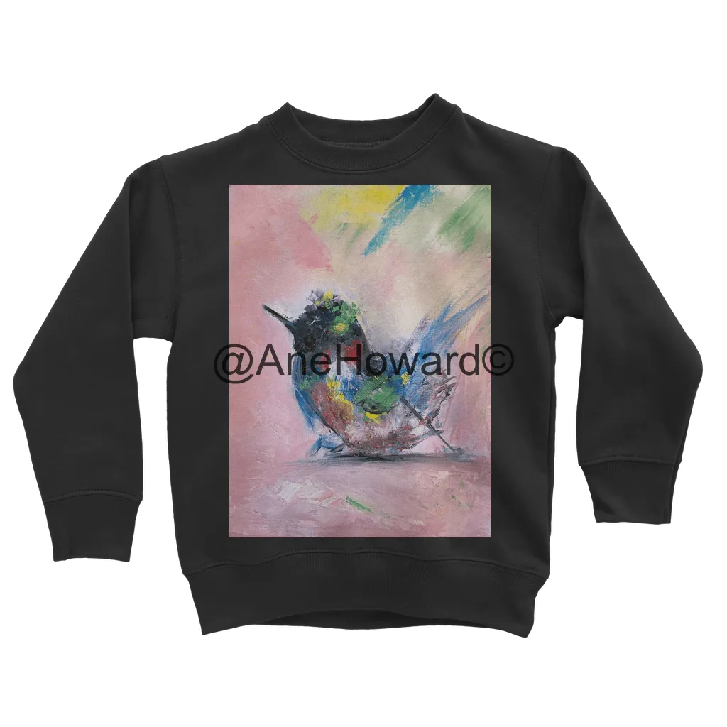 Abstract Bird Classic Kids Cotton Sweatshirt