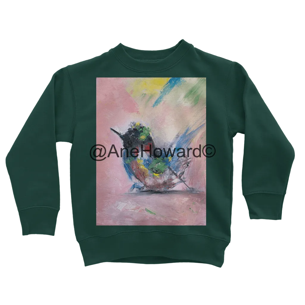 Abstract Bird Classic Kids Cotton Sweatshirt