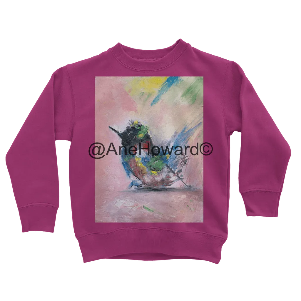 Abstract Bird Classic Kids Cotton Sweatshirt