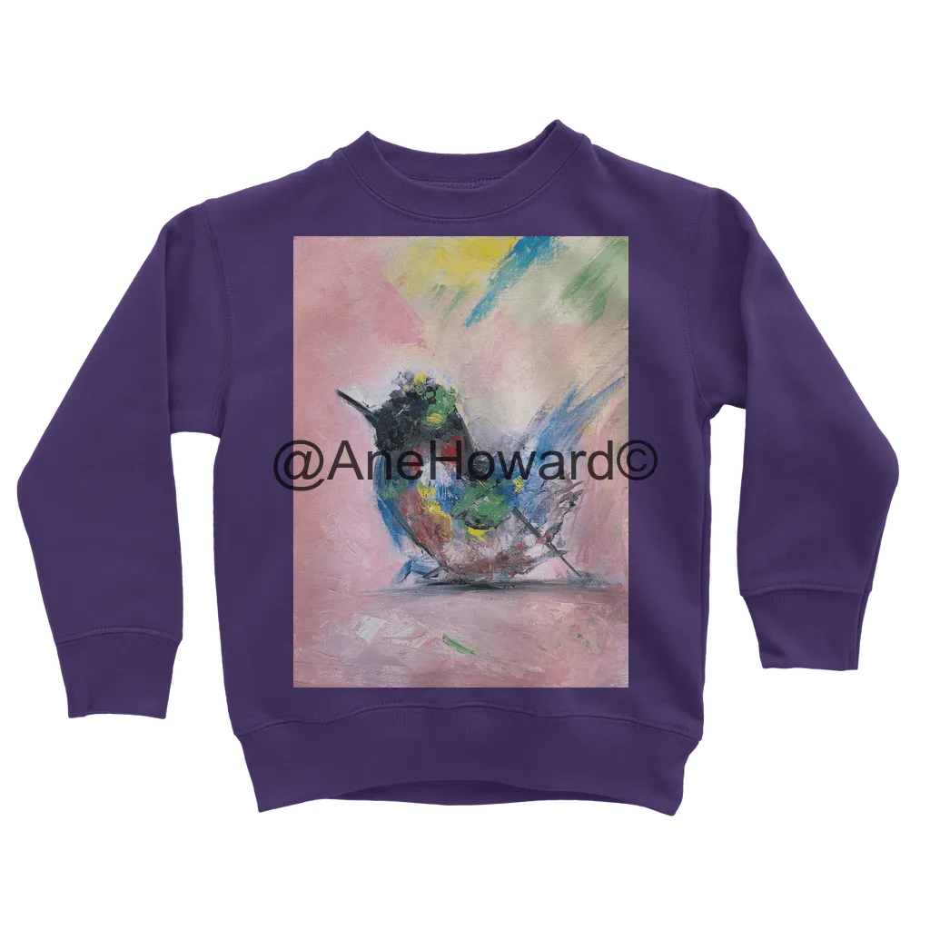 Abstract Bird Classic Kids Cotton Sweatshirt