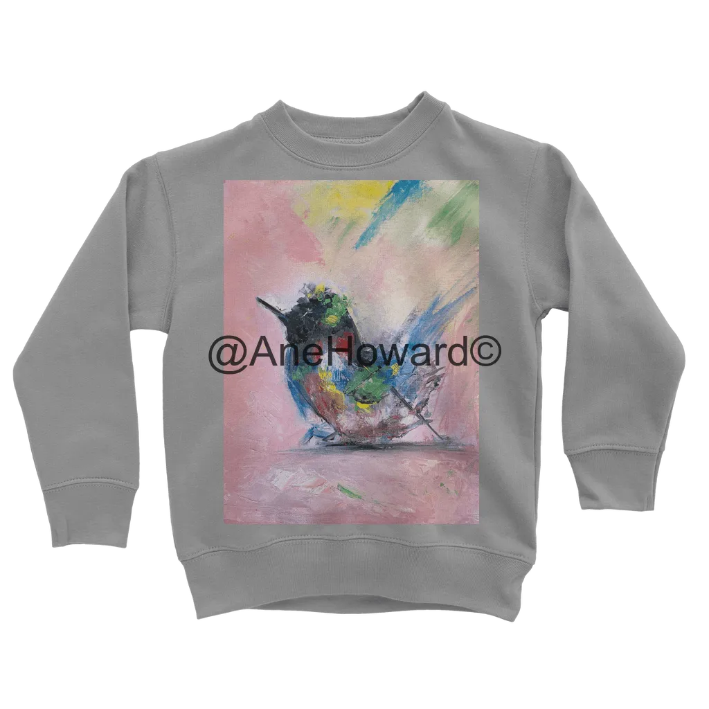 Abstract Bird Classic Kids Cotton Sweatshirt