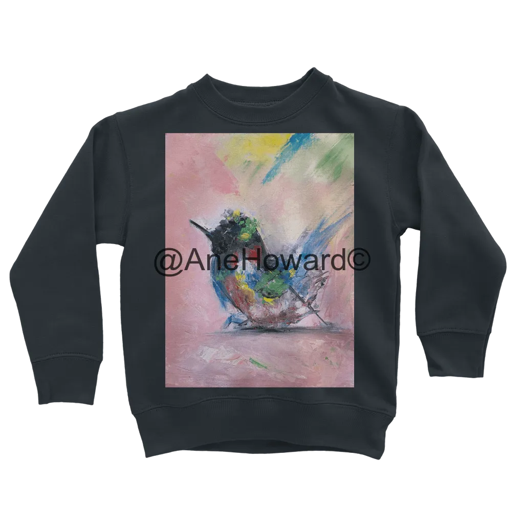 Abstract Bird Classic Kids Cotton Sweatshirt