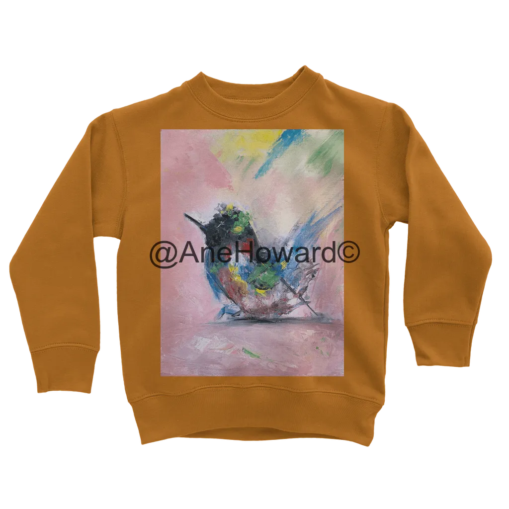Abstract Bird Classic Kids Cotton Sweatshirt