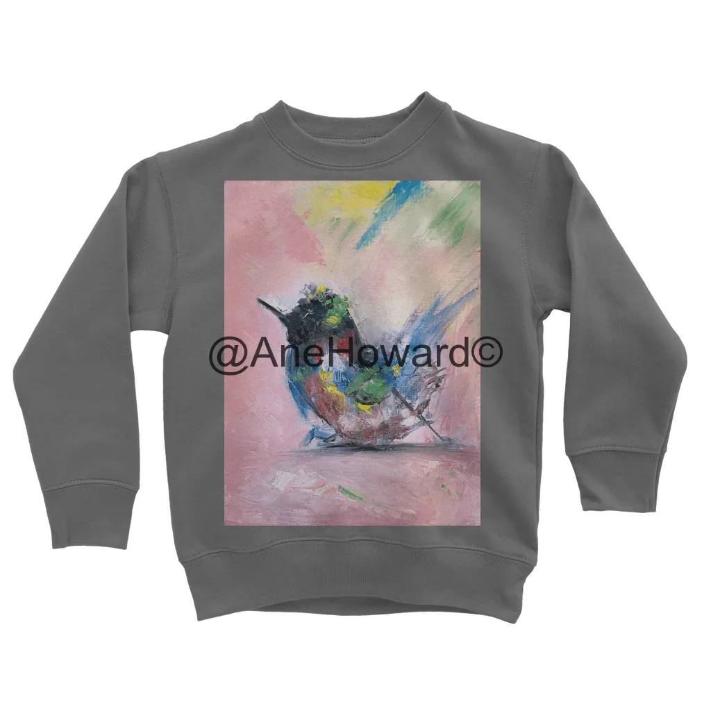 Abstract Bird Classic Kids Cotton Sweatshirt