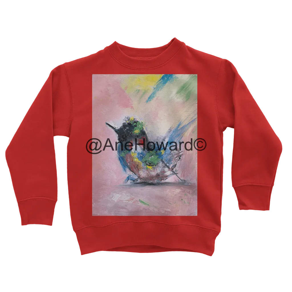 Abstract Bird Classic Kids Cotton Sweatshirt