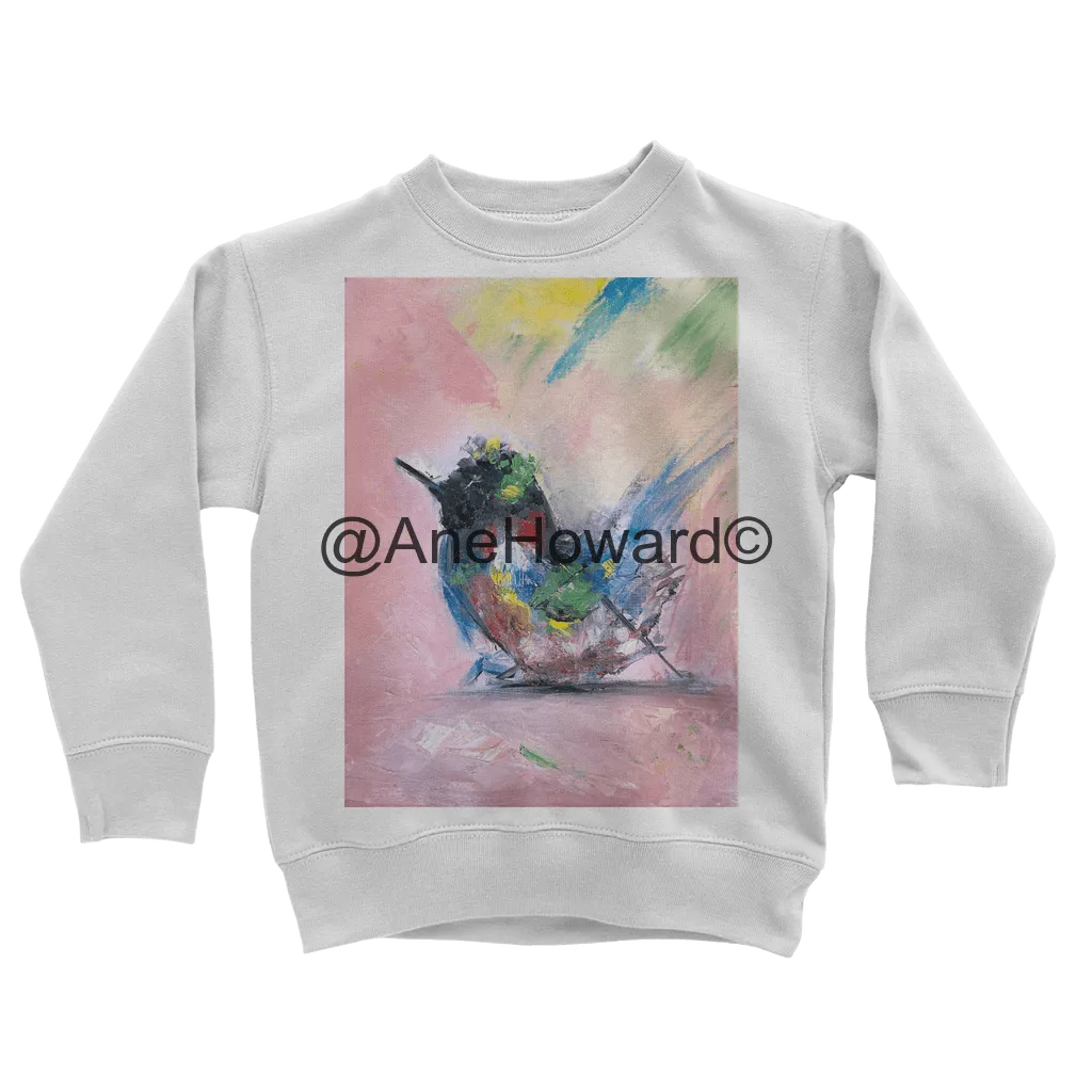 Abstract Bird Classic Kids Cotton Sweatshirt