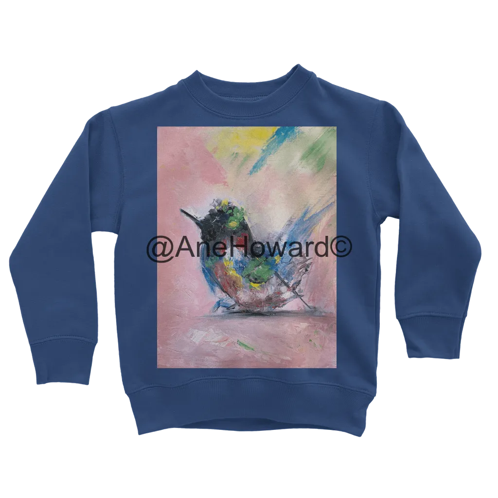 Abstract Bird Classic Kids Cotton Sweatshirt