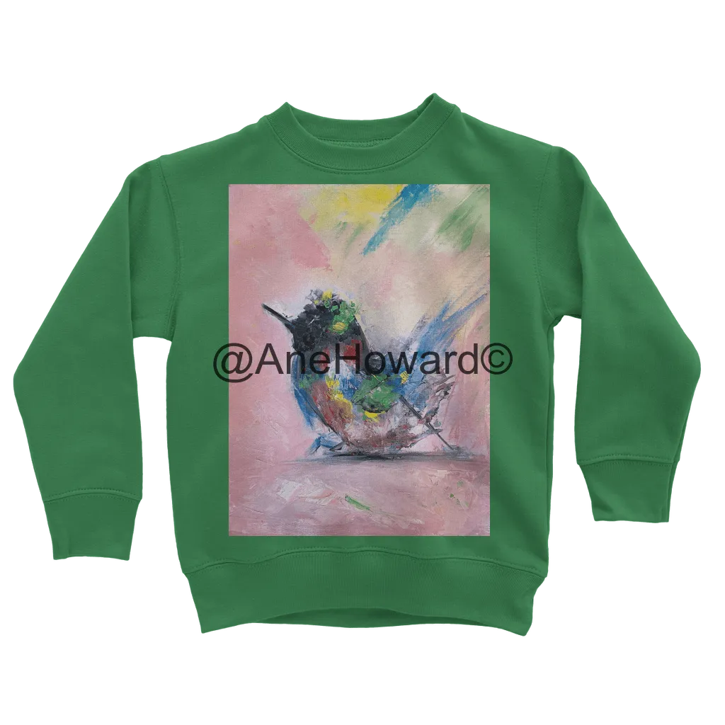 Abstract Bird Classic Kids Cotton Sweatshirt