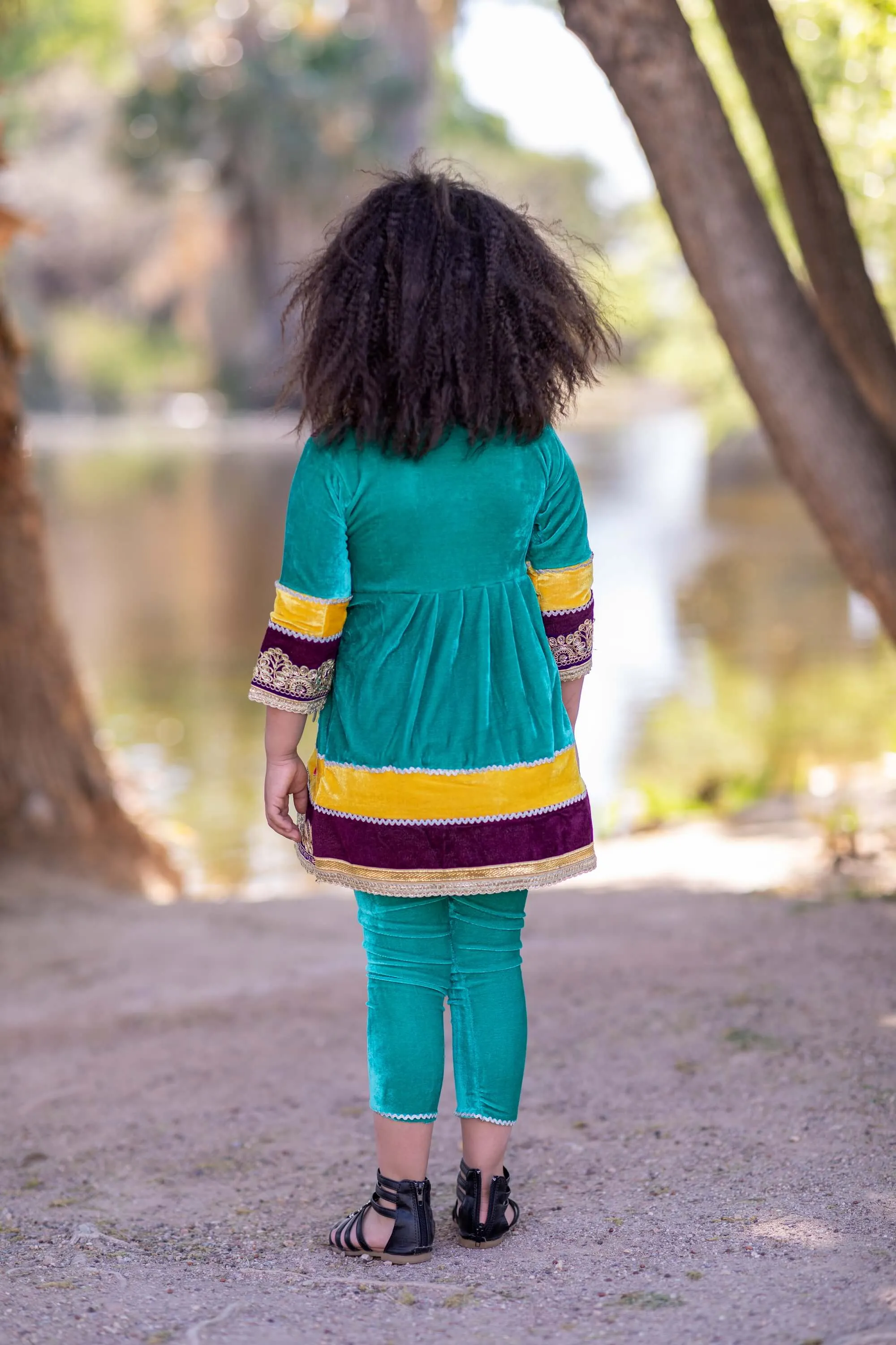 Afghan Velvet Girls Dress