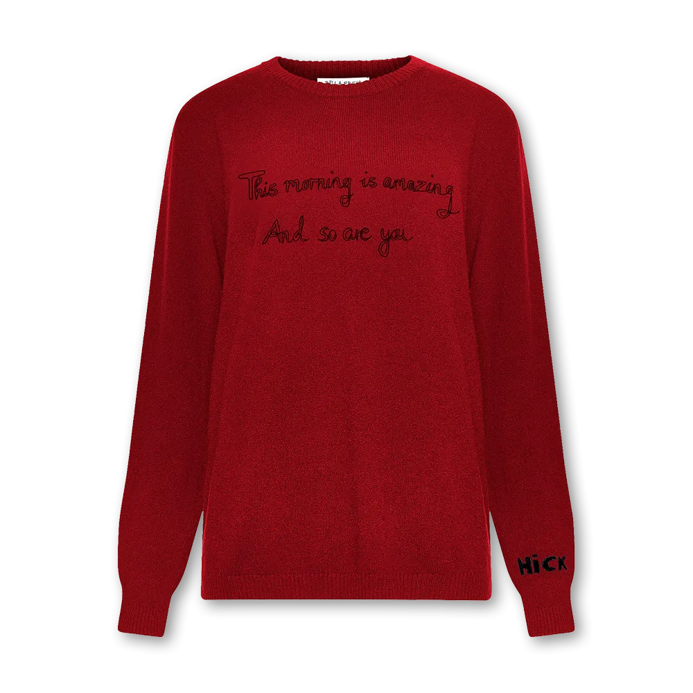 AMAZING JUMPER (RED) THIS MORNING IS AMAZING