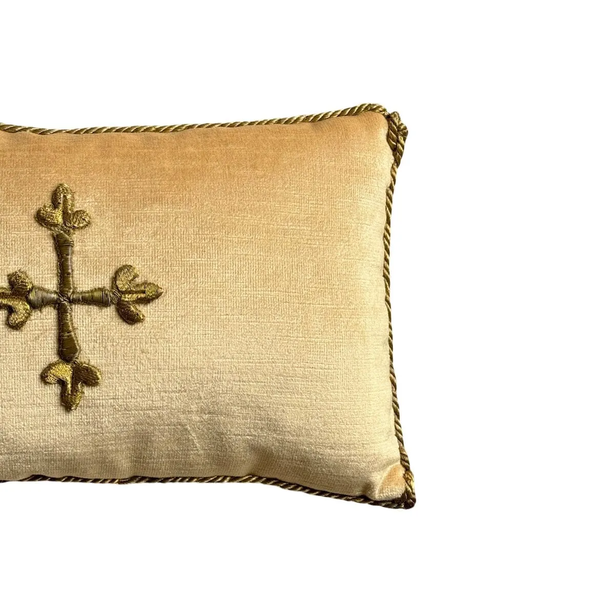 Antique Ecclesiastic Metallic Gold Embroidery (#E051024A&B | 7.5 x 12")
