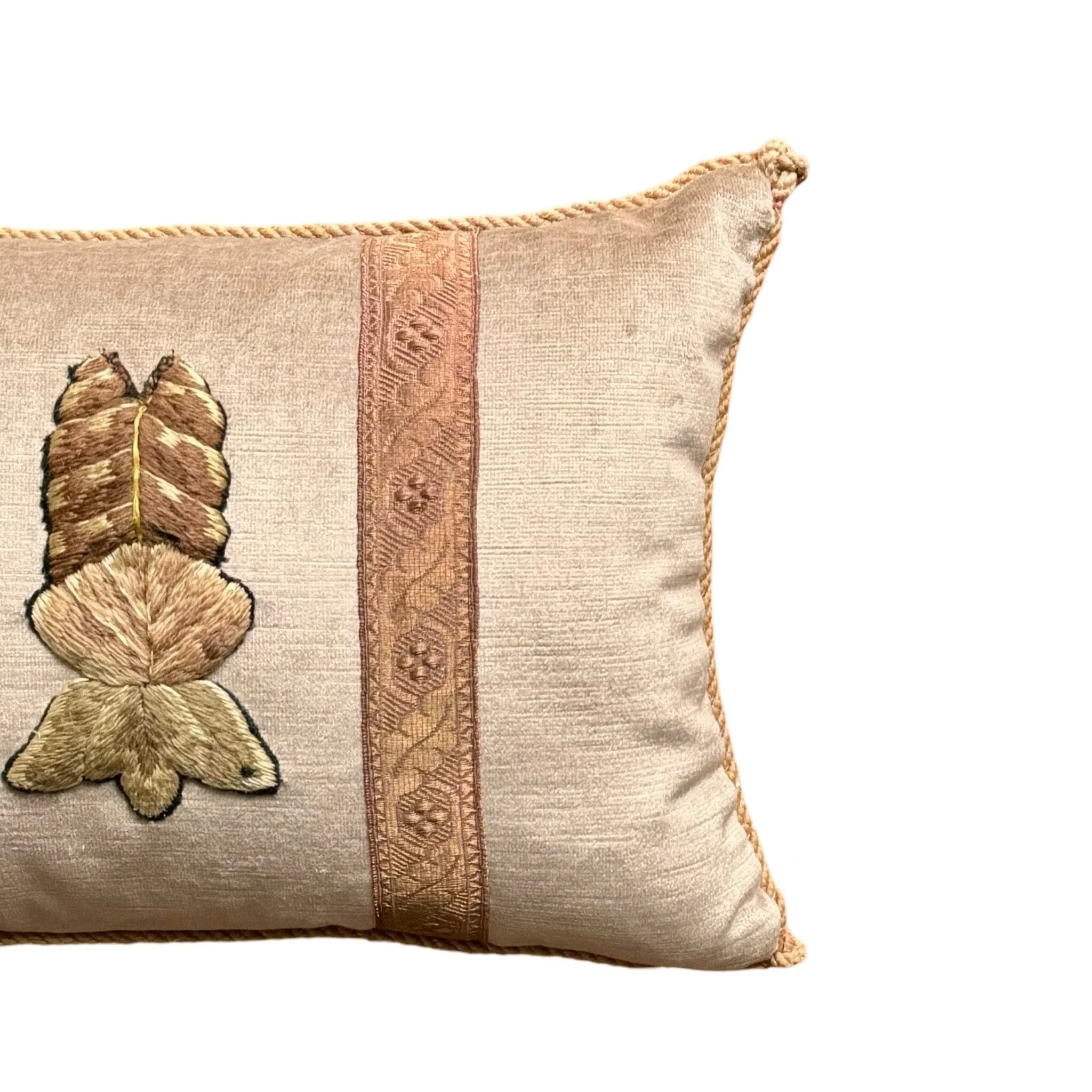 Antique English Crewel Embroidery (#E061924 | 10 1/2 x 15")