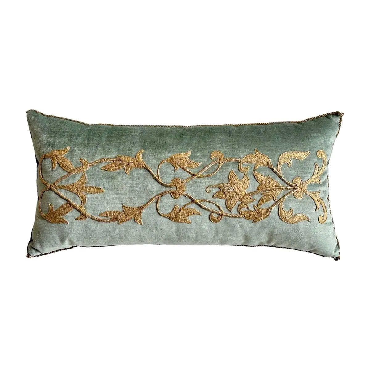 Antique European Champagne Gold Metallic Embroidery (#A040324 | 12 x 25")