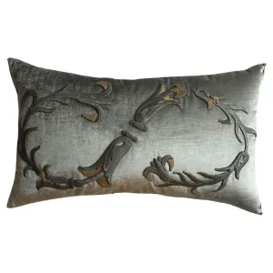 Antique European Raised Bronze and Gold Embroidery (#E122923 | 19 x 32")